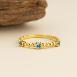 Personalisierter Geburtsstein Ring: Personalisierter Edelstein Schmuck aus 585 Gold