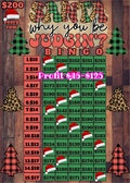 200 every row funny Santa pyp bingo board with profit