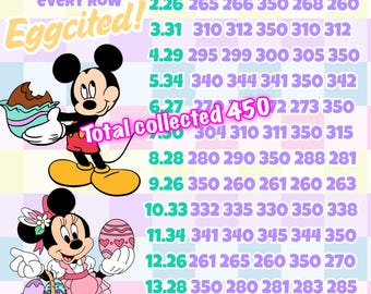 300 every row mm easter  bingo board