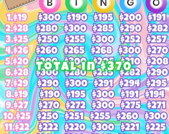 300 every row bingo board with profit