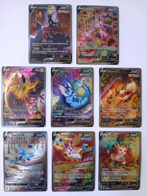 オ*ジ様 激レア！ Kaijinart Somethingmon イーブイ EV Evolving Skies Eeveelutions Textured V Pokemon Card Reproductions