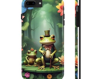 Whimsical Frog Tough Phone Case, Protective Animal Design, Cute Green Amphibian Cover, Durable Cellphone Accessory, Fun Toad Smartphone