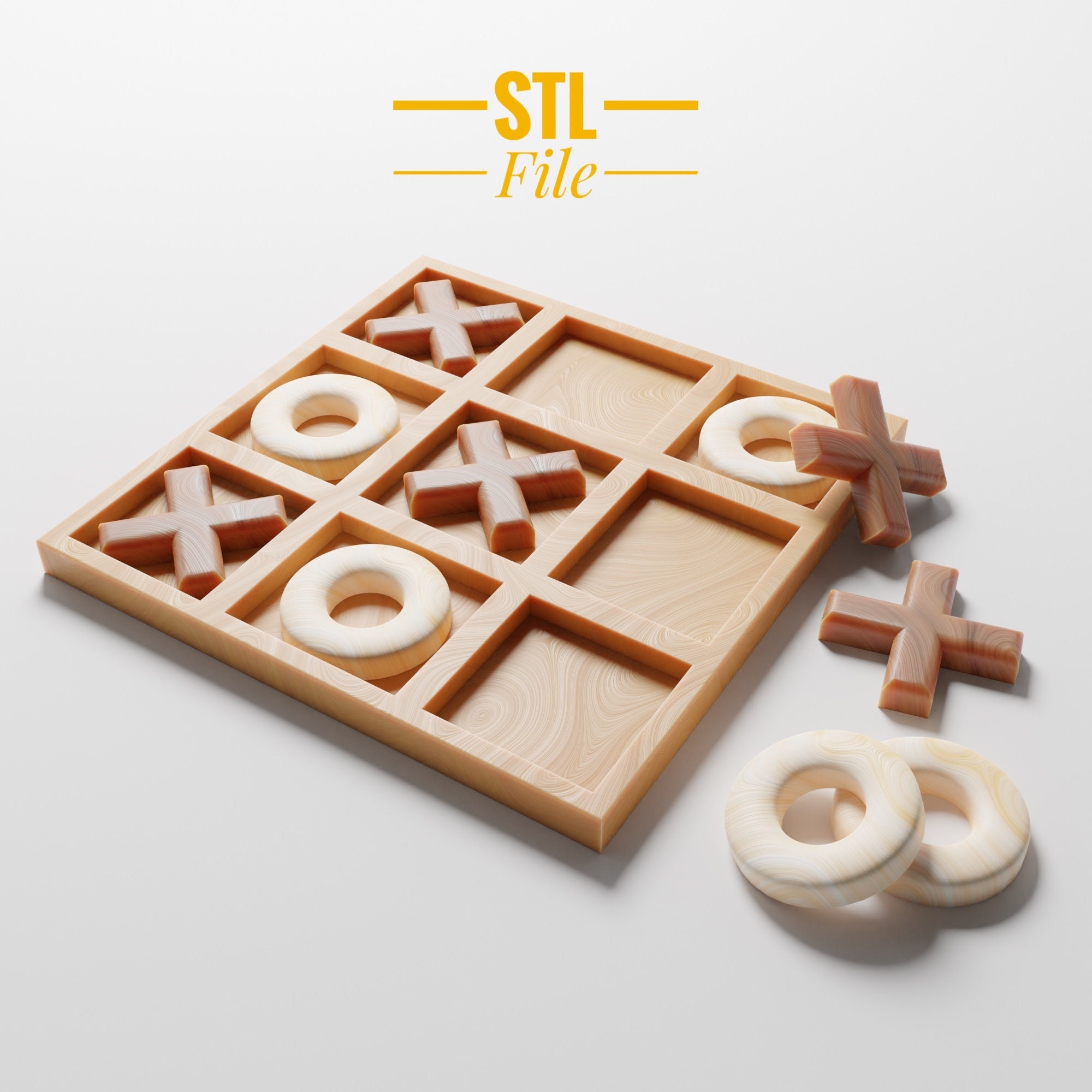 Free STL file tic tac toe, cat game・3D printable model to