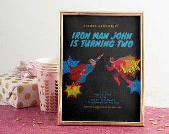 invito al supereroe, invito Iron Man, invito al compleanno del vendicatore, compleanno del supereroe, Iron Man
