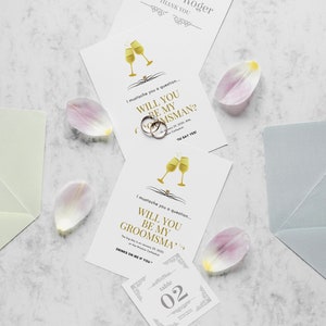 Will You Be My Groomswoman Biglietto per il giorno delle nozze, Idee regalo per la damigella d'onore, Invito a proposta di festa di nozze, Regali per la festa degli sposi, Testimone dello sposo