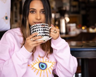 Evil Eye Sweatshirt, Trendy Protection Symbol