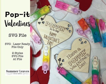 Valentine - Popit - SVG - Glowforge - Laser Ready