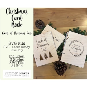 Cards of Christmas Past - Card Book - SVG - Laser File - 3 Books