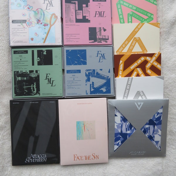 Seventeen FML | Face the Sun | ATTACA | You've made my Day | You've made my Dawn | 17 CARATS |Official Kpop AlbumsSealed / Unsealed