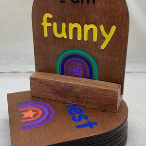 Kids Wooden Positive Affirmation Cards