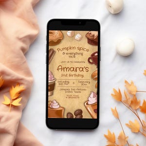 Modello Canva per invito digitale modificabile "Zuppa speziata" per smartphone - Autunno - Ringraziamento - Download immediato per cellulare