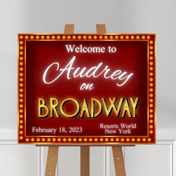 Broadway - Theater - Digital Welcome Sign Canva Template
