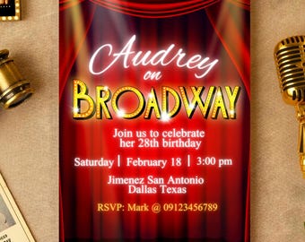 Broadway - Theater - Digital Invitation Canva Template