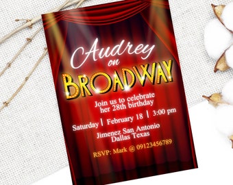 Broadway - Theater - Digital Invitation Canva Template