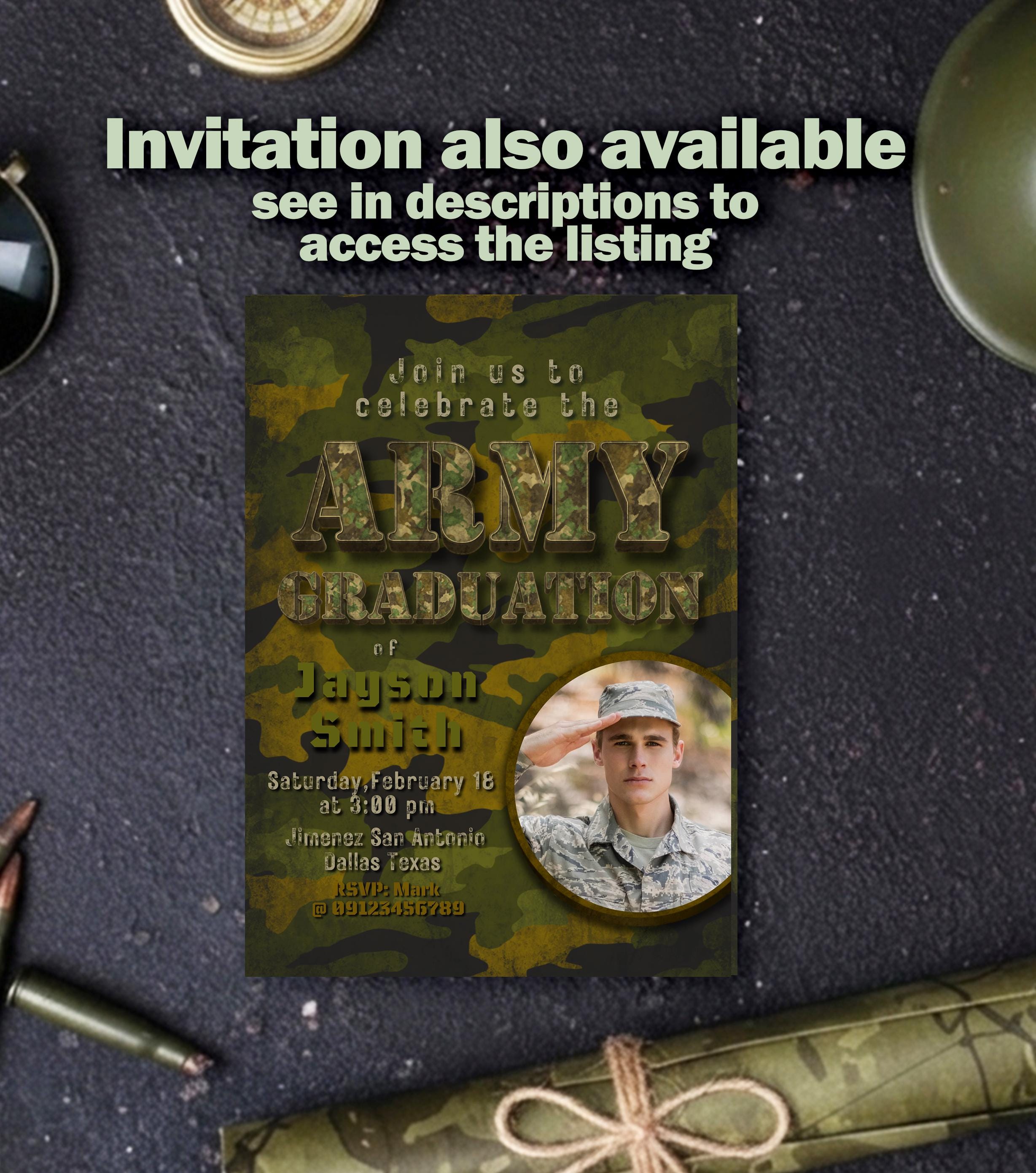 Army Graduation - Military - Soldier - Digital Editable Welcome Sign ...