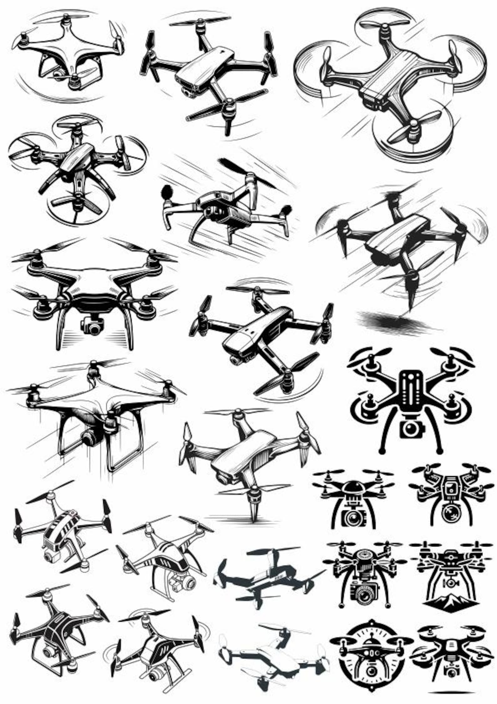 Vector Drones .cdr | Digital File - Etsy