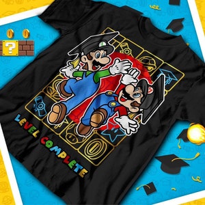 Mario Bros Graduate Graduation Graduate Vectors FILES Editable FILES
