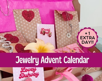 Calendrier de l'avent bijoux / compte à rebours de Noël bijoux / vacances / boîte surprise bijoux / surprises de Noël / Schmuck Adventskalender