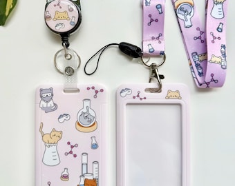 Kemikatter-korthållare | Kemiband, infällbar kortrulle, åtkomstkorthållare | För kemister, kemilärare