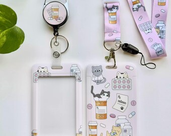 Pharmacy Cats Card Holder Set