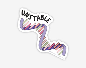 Pegatinas de ARN inestable / Biología, bioquímica, STEM, ciencia, genética / Regalos científicos