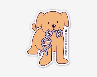 Dog + DNA Vinyl Sticker