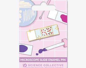 Microscope Slide enamel pin | Microbiology pin for scientists | Gift for laboratory scientist