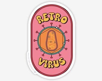 Retrovirus Sticker | Funny virology sticker for virologists and microbiologists