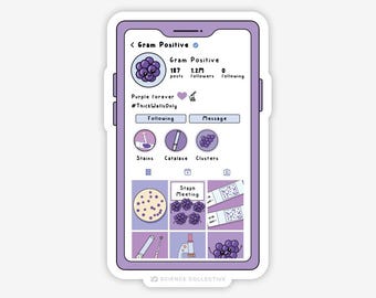 InstaGRAM Microbiology Sticker | Gram Staining Bacteria