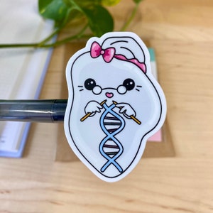 DNA Polymerase Vinyl Sticker | Molecular biology | Gift for PhD Graduate Students, Scientists & Researchers | Laptop, Notebook, Water Bottle