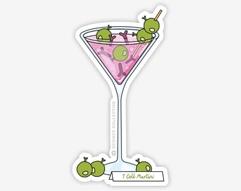 T Cell Martini Sticker