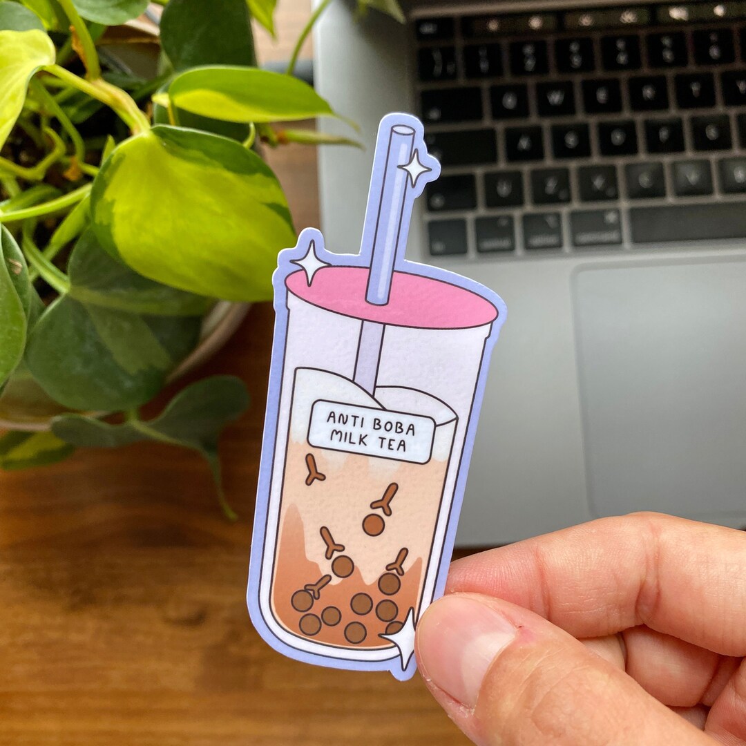 Antiboba Milk Tea Vinyl Sticker Immunology, Molecular Biology Gift for