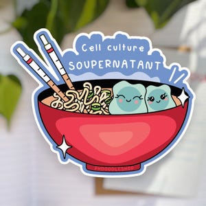 Autocollant en vinyle surnageant de culture cellulaire | Cadeau parfait pour les doctorants, les scientifiques et les chercheurs | Ordinateur portable, bloc-notes, bouteille d'eau