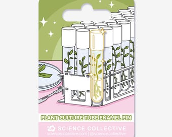 Pin esmaltado de tubo de cultivo vegetal / Pin de biología vegetal