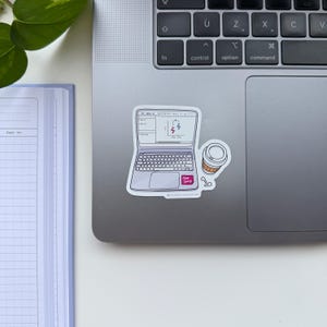 Coffee & Data Vinyl Sticker