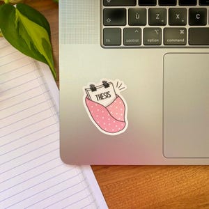 PHD Thesis Vinyl Sticker | Perfect Gift for Phd Graduate Students ...