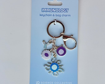 Immune Cells Keychain | Immunology Keychain for Laboratory Scientists