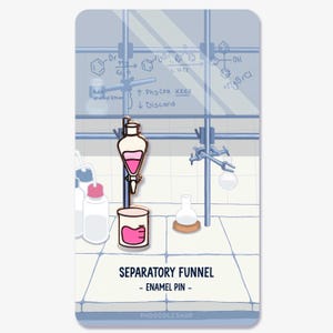 分液漏斗のエナメルピン | 有機化学の化学者へのかわいい化学ピンギフト