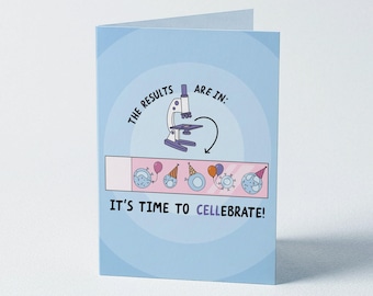 Time to CELLebrate Greeting Card - Science-themed card for birthdays, graduation, thesis defence, etc.