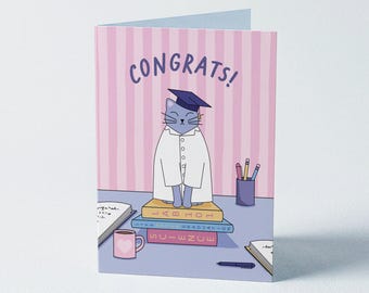 Cat Graduation Card