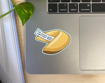 Fortune Cookie PHD Research Vinyl Sticker | Perfect Gift for PhD Students, Scientists & Researchers | Laptop, Notebook, Water Bottle