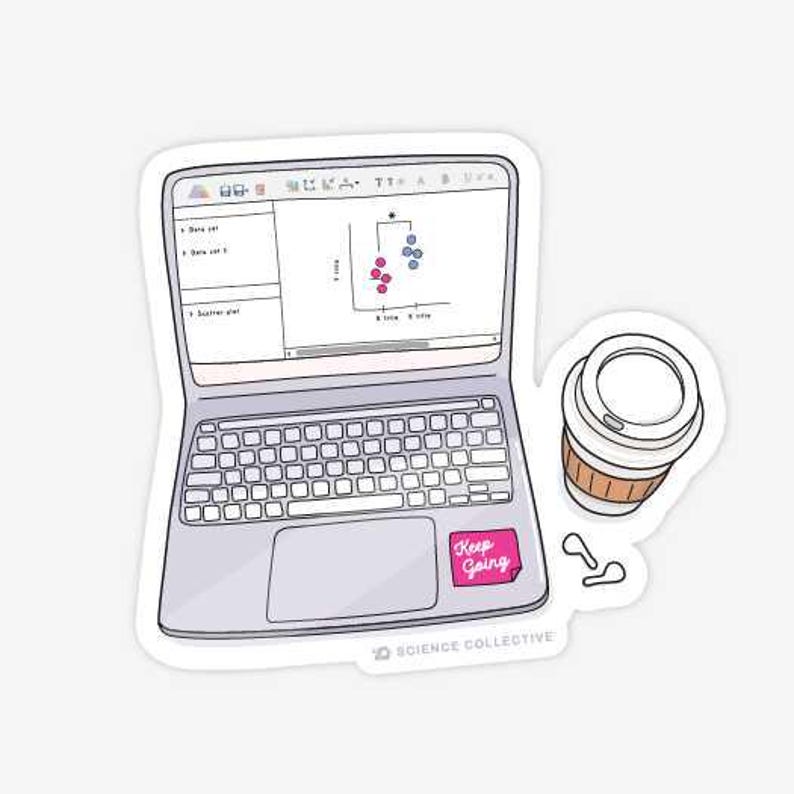 Coffee & Data Vinyl Sticker