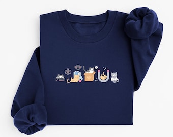 Fysikkatter-tröja | Present till fysiker, fysiklärare, kattälskare eller fysikstudent | Söt fysiktröja för kvinnor inom STEM