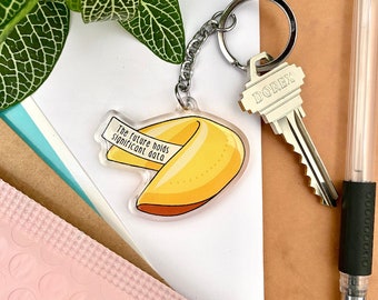 Fortune Cookie Acrylic Keychain | Immunology, Biology, Chemistry, Microbiology | Gift for Research Lab Scientists and PhD Students