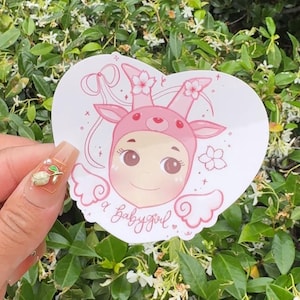 Sonny Baby Girl Angel Waterproof Vinyl Sticker || Pink Sakura Series Collectible Sticker