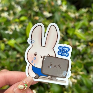 Adesivo in vinile impermeabile "Crying Buy Miffy Work"