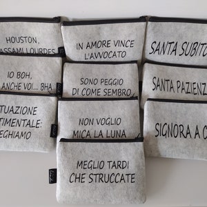 Combo Borsa In Juta E Pochette Coordinate Da Mare | Personalizzabili Con Nome | Dimensioni 38x41 Cm E 22x14x6 Cm | Regalo Estivo Idea Vacanza - 3