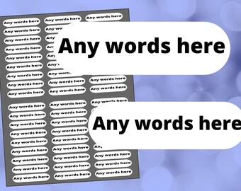 Custom name labels, personalised matt/water resistant  stickers , for lunch boxes, water bottles, kids school, tags