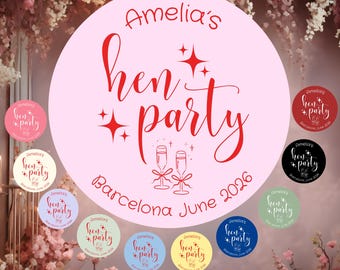Hen Party Stickers, Hen Do Party Favour, Stickers For Hen Weekend, Party Stickers, Bridal Shower, Gift Stickers