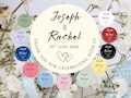 Wedding celebrate Stickers, Wedding Favours, Wedding Stationary, Sweet Cone Labels, Personalise, Envelope Seals, Gifts, Celebrate with us